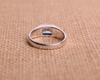 Emerald Cut Blue Topaz Mens Wedding Band,  Anniversary Gift For Him