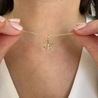 14K Gold Spider Tarantula Necklace Halloween Jewlery
