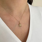 14K Gold Spider Tarantula Necklace Halloween Jewlery