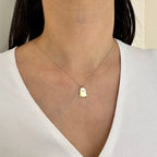 14K Gold Ghost Halloween Necklace