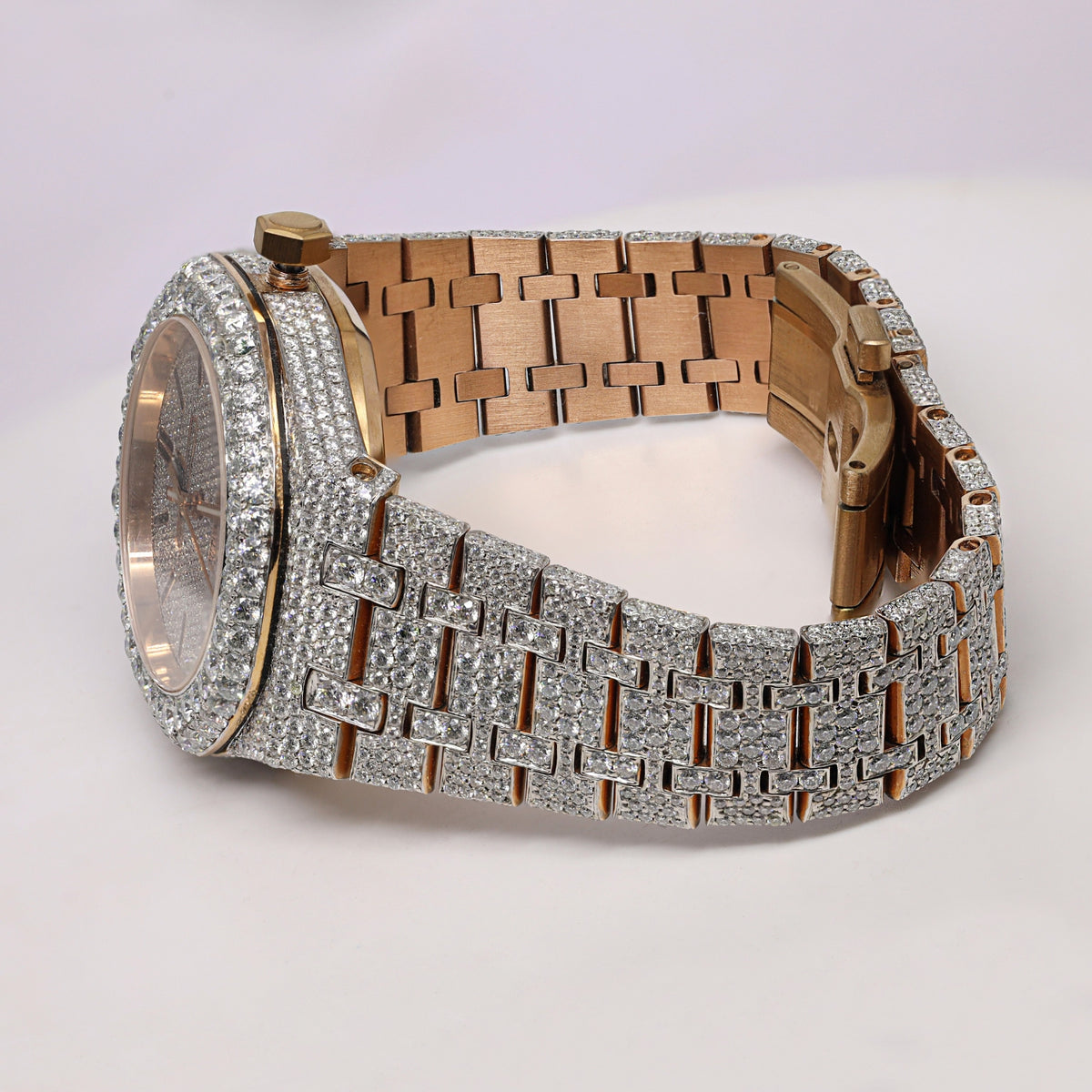 Fully Iced Out Two Tone Moissanite Luxury Watch for Men