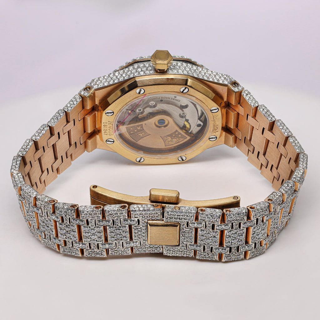 Fully Iced Out Two Tone Moissanite Luxury Watch for Men