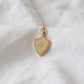 Star Set Shield Lab Grown Diamond Charm Pendant