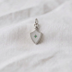 Star Set Shield Lab Grown Diamond Charm Pendant