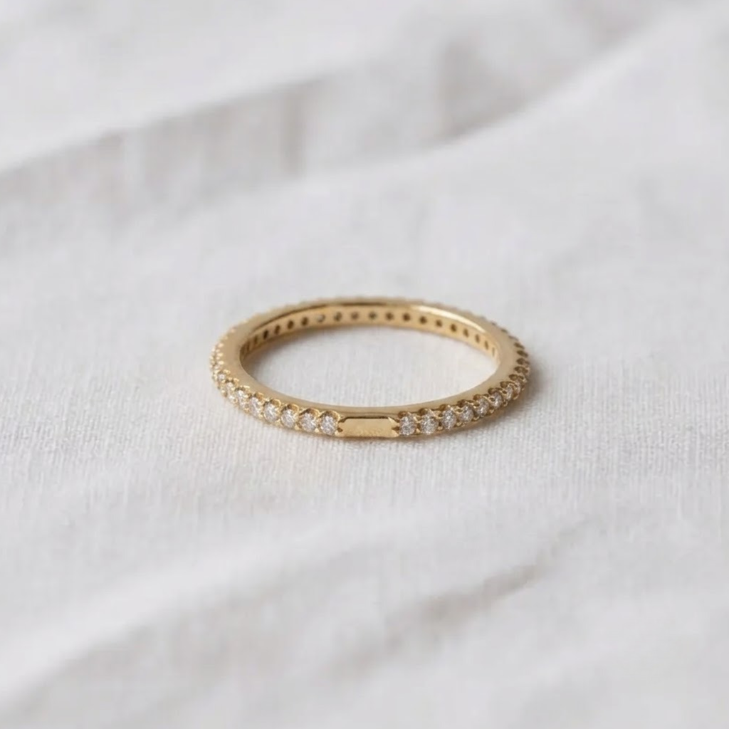 Lab Grown Diamond Wedding Band Full Eternity Matching Band