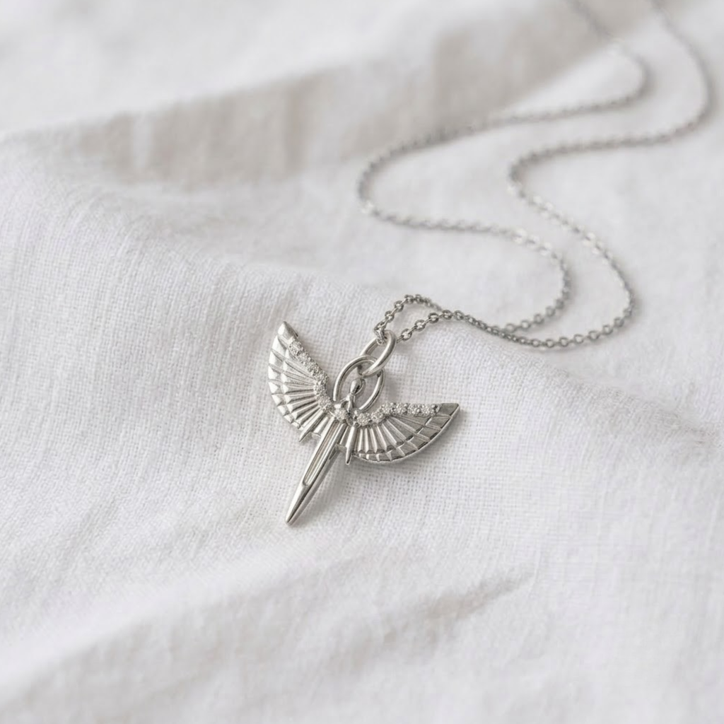 14K Solid Gold Diamond St. Michael Necklace
