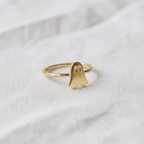 14K Gold Ghost Halloween Ring