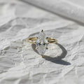 Marquise Cut Lab Grown Diamond Solitaire Ring, 1 CT to 4 CT Marquise Diamond Engagement Ring, Wedding Ring Gift For Women