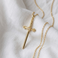 Verity Sword Cross Pendant Necklace