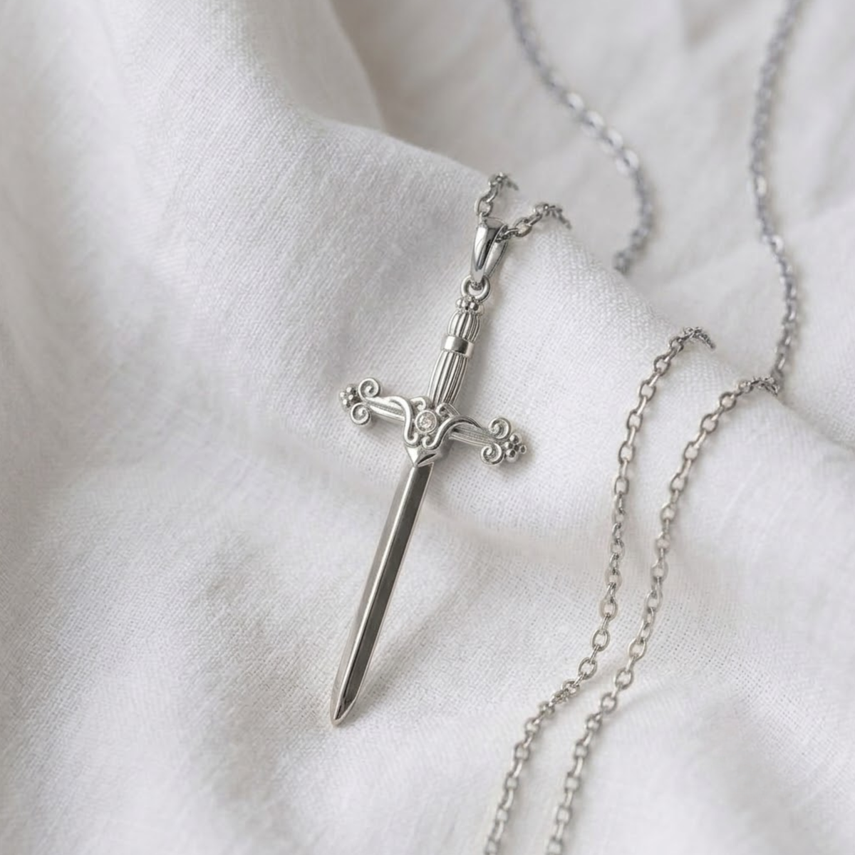 Verity Sword Cross Pendant Necklace