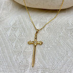 Verity Sword Cross Pendant Necklace