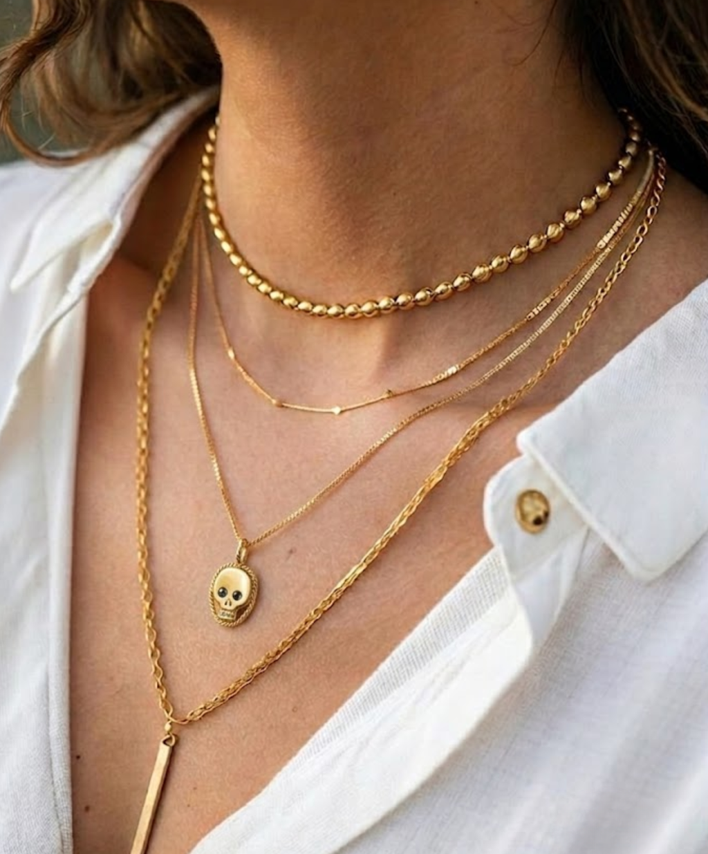 925 Sterling Silver Skull Pendant Necklace for Women