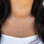 Lab Grown Diamond Clover Station Necklace