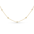 Lab Grown Diamond Clover Station Necklace