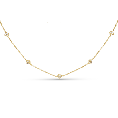 Lab Grown Diamond Clover Station Necklace