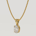 1 Carat Oval Lab Grown Diamond Solitaire Pendant IGI Certified F VS1