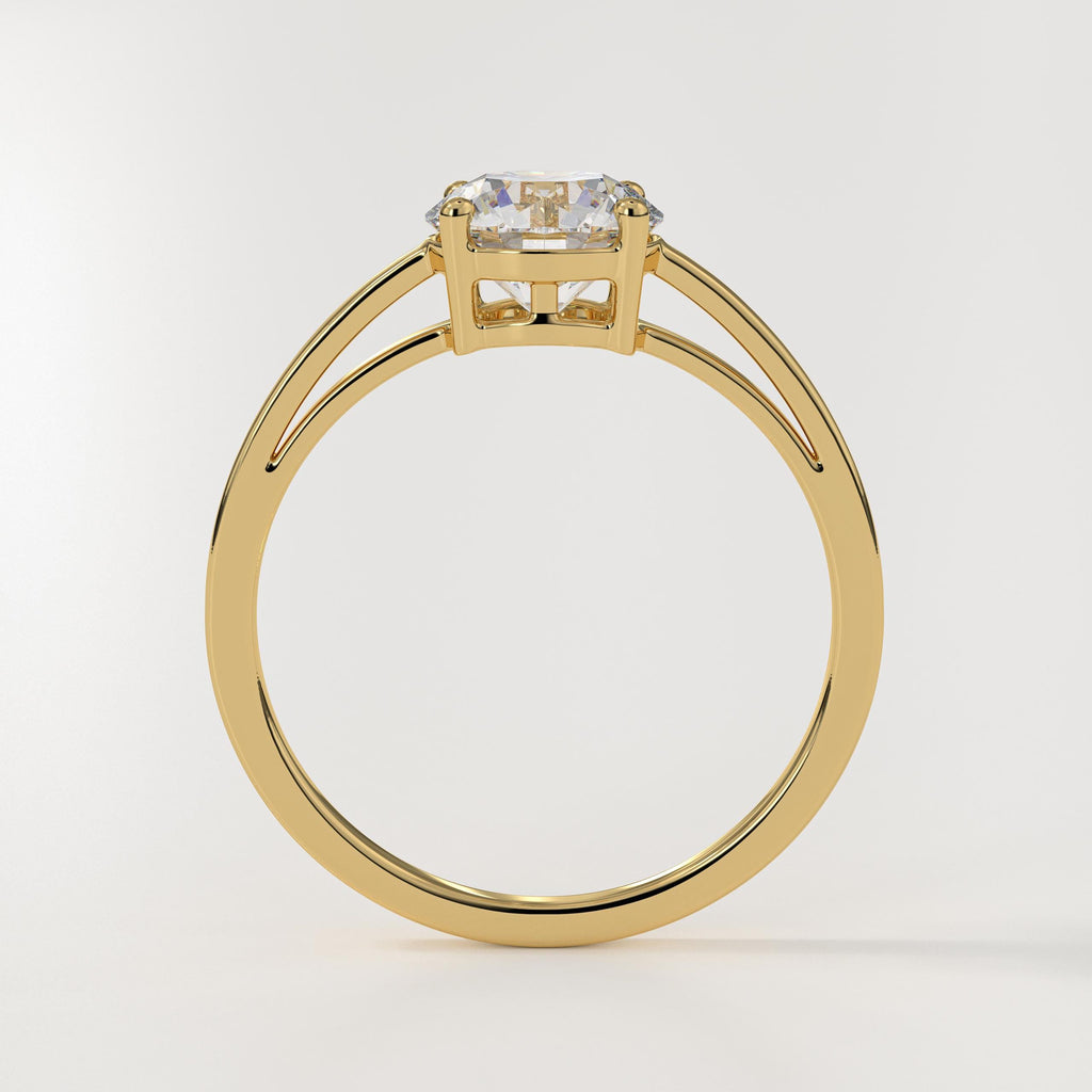 1.5 Carat F Color VS1 Clarity IGI Certificate 14K Gold Round Brilliant Cut Lab Grown Diamond Solitaire Engagement Ring