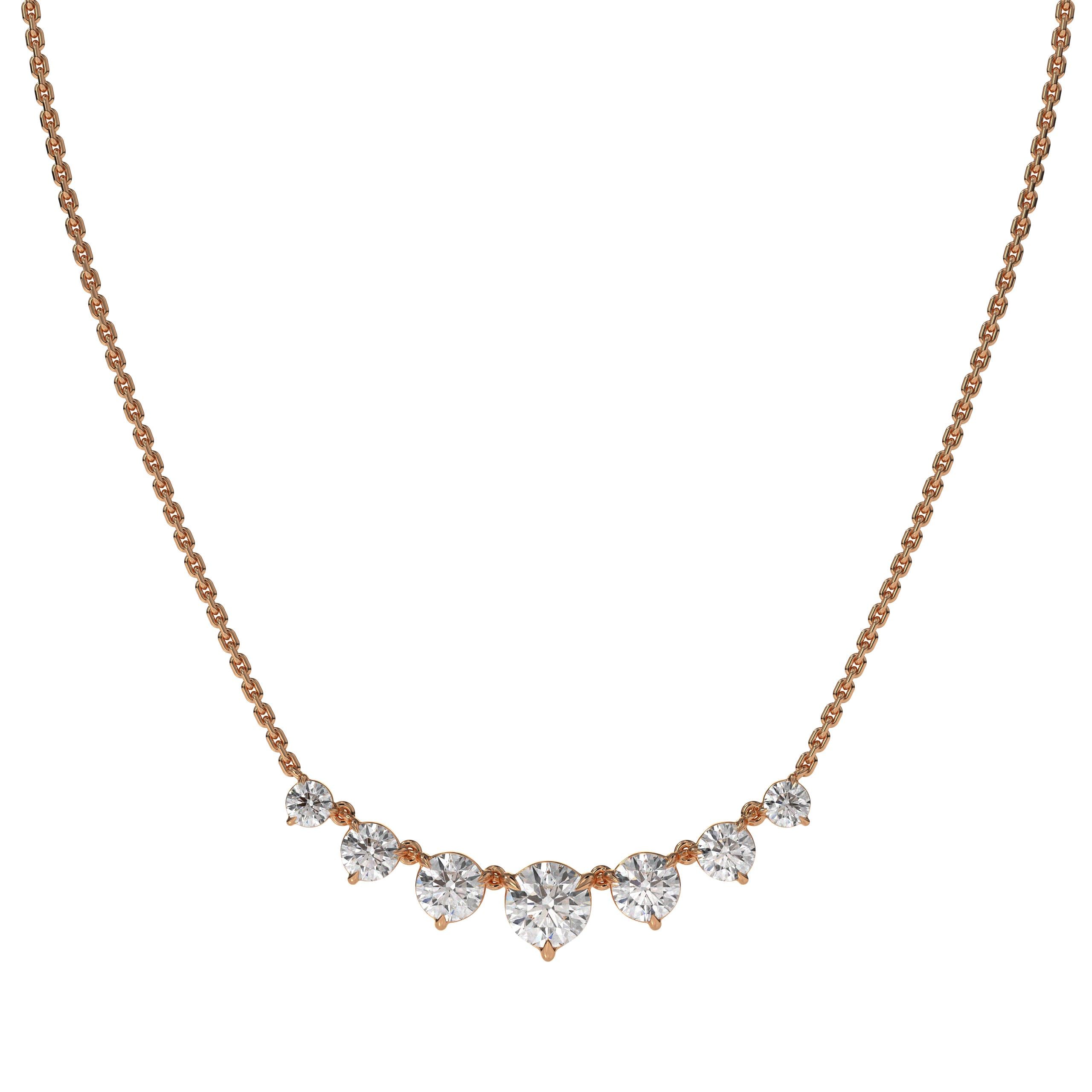 14K Diamond Curved Necklace,  Layering Necklace, Bride Jewelry for Wedding Day