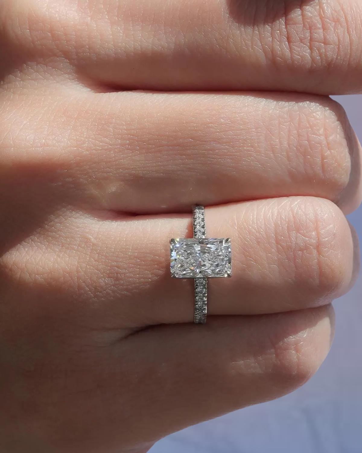 2.00 CT Emerald Cut Lab Grown Diamond Ring, Wedding Ring for Women Anniversary Gift