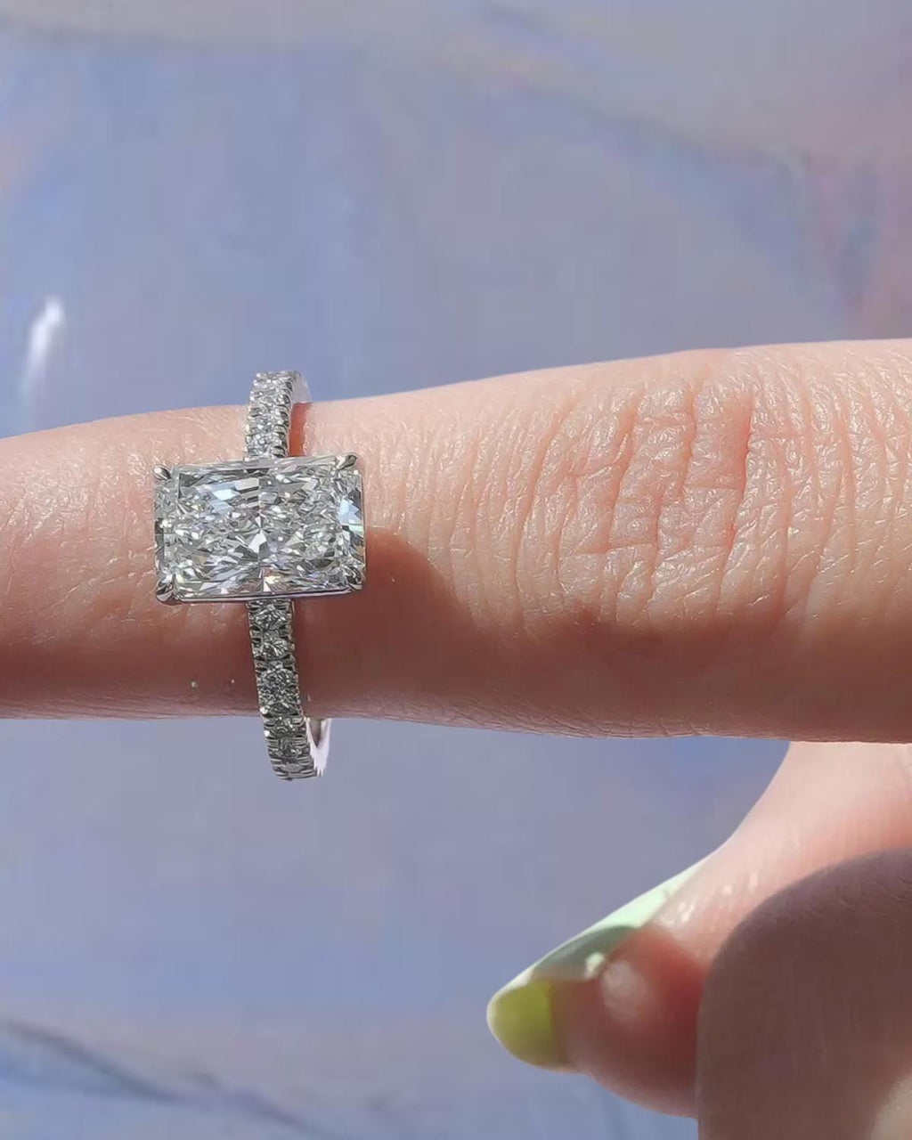 2.00 CT Emerald Cut Lab Grown Diamond Ring, Wedding Ring for Women Anniversary Gift