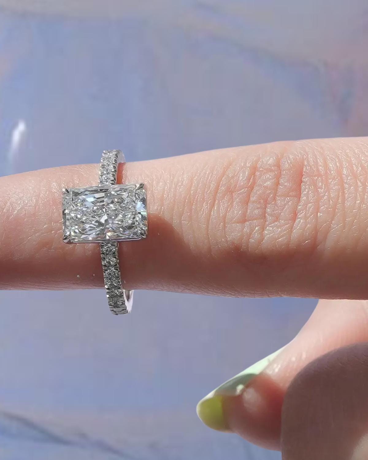2.00 CT Emerald Cut Lab Grown Diamond Ring, Wedding Ring for Women Anniversary Gift