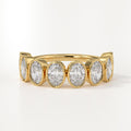 Oval Lab Grown Diamond Wedding Band for Her, Anniversary Ring For Women