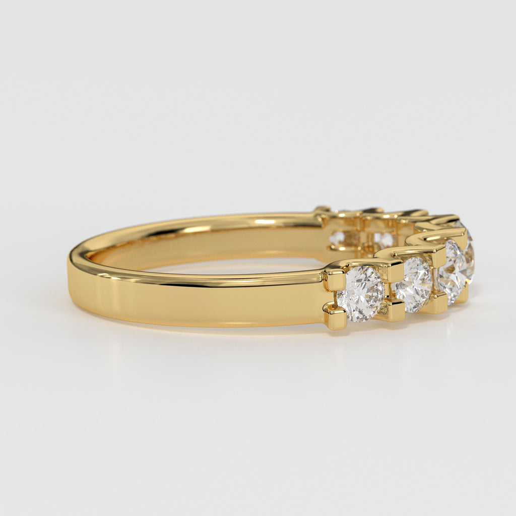 1.22 ctw Diamond Wedding Ring Shared Prong Engagement Ring / Anniversary Band