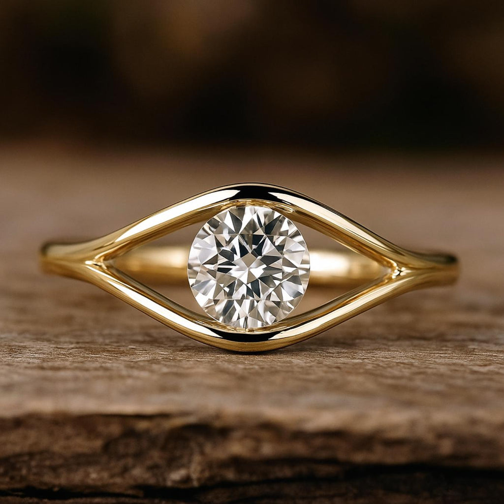 Round Lab Created Diamond Engagement Ring | 1.0 CT Round Lab Grown Diamond Ring