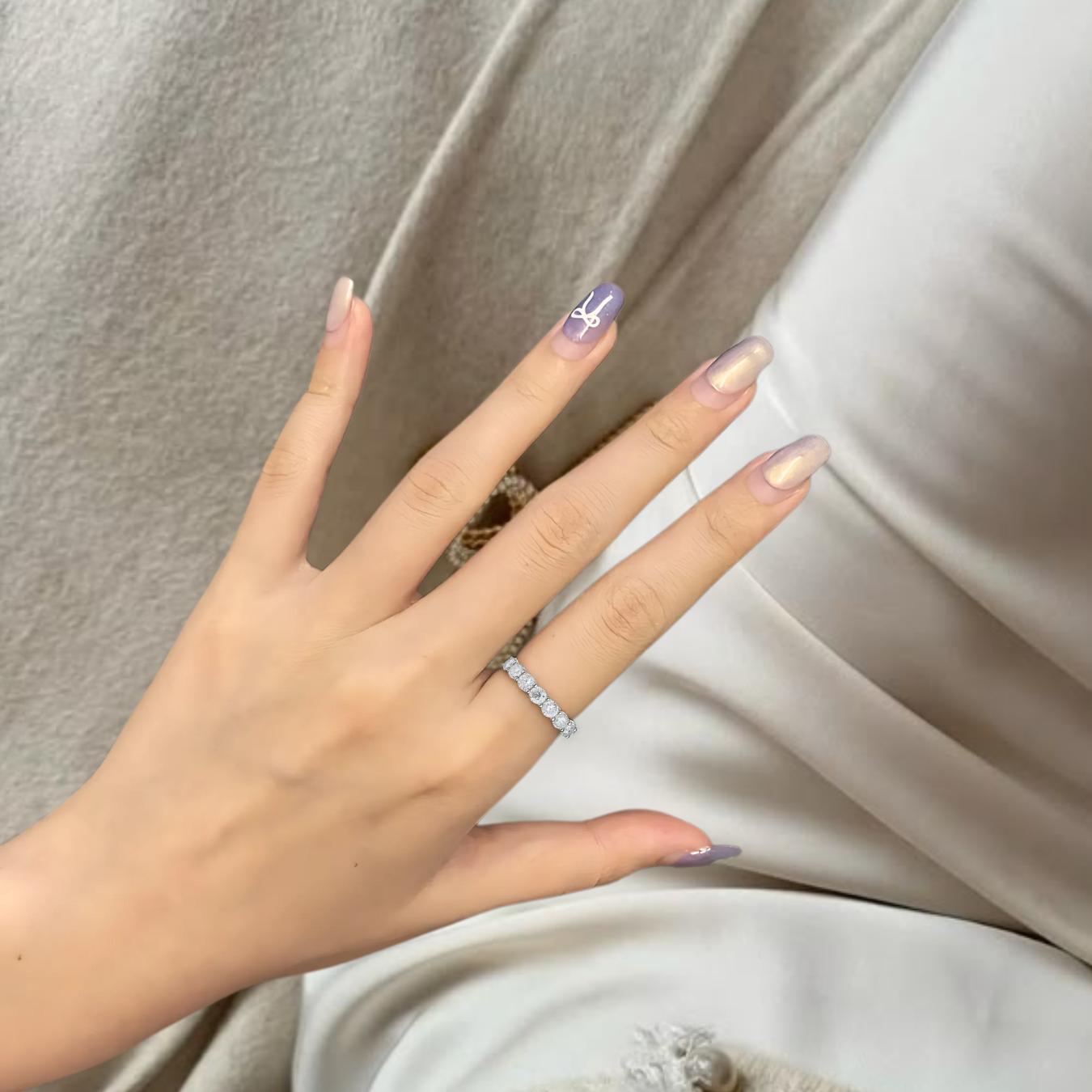 1 Carat Eternity Round Brilliant Lab Grown Diamond Band / U Shape Diamond Eternity Band