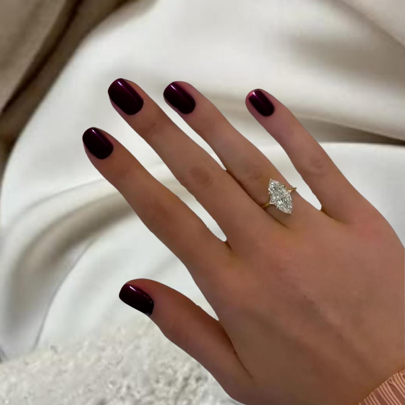 Marquise Cut Lab Grown Diamond Solitaire Ring, 1 CT to 4 CT Marquise Diamond Engagement Ring, Wedding Ring Gift For Women