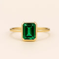 14K Gold Vintage Emerald Engagement Ring | Unique Promise Ring For Women