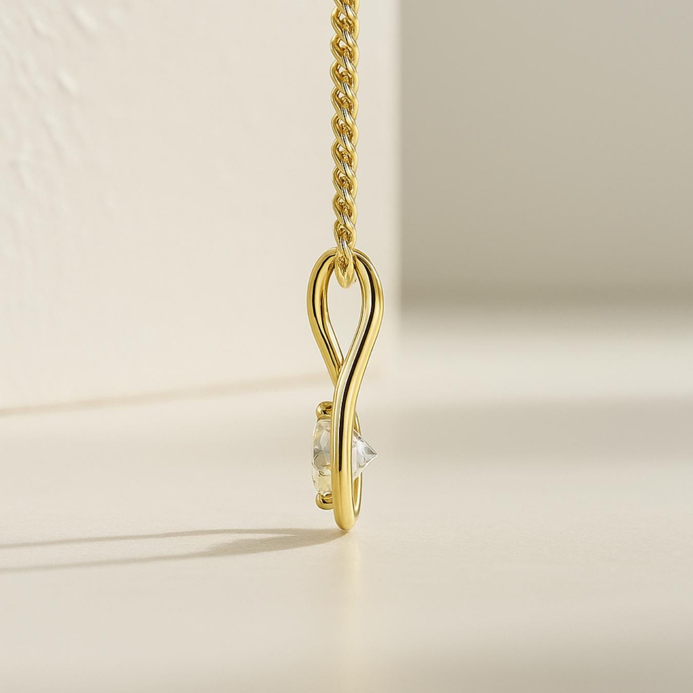 14K Gold Round certified lab grown diamond pendant Gift for mother, wife, daughter