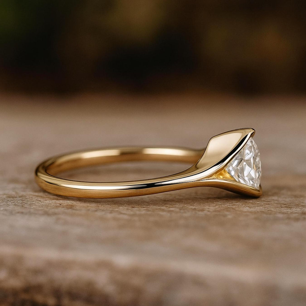 Round Lab Created Diamond Engagement Ring | 1.0 CT Round Lab Grown Diamond Ring
