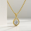 14K Gold Round certified lab grown diamond pendant Gift for mother, wife, daughter