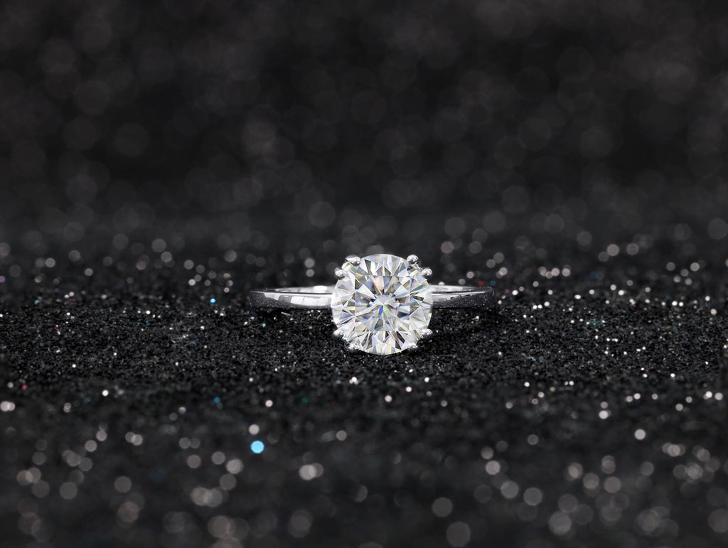 2 Carat IGI CERTIFIED 14K Gold Round Brilliant Excellent Cut Lab Diamond Solitaire Engagement Ring