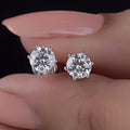 14K Gold Lab Grown Round Brilliant Cut Diamond Stud Earrings