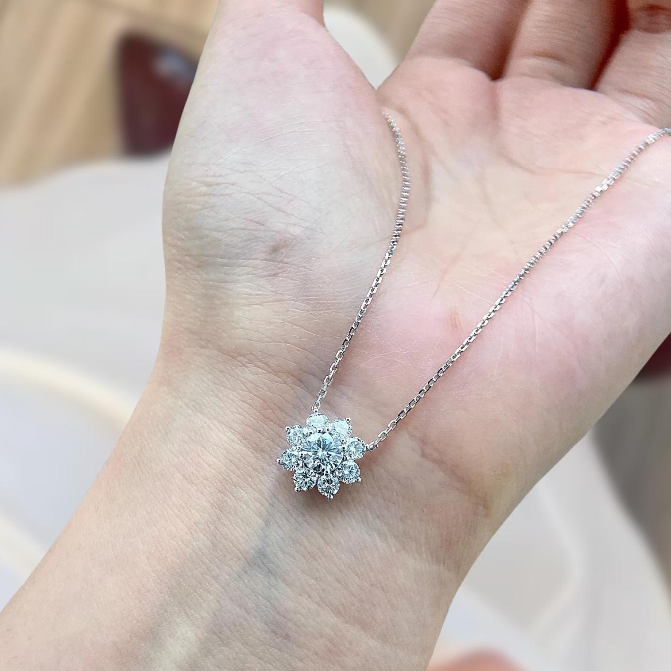 1 Carat Round Cut F VS1 Lab Grown Diamond Necklace IGI Certificate 14K Yellow Gold