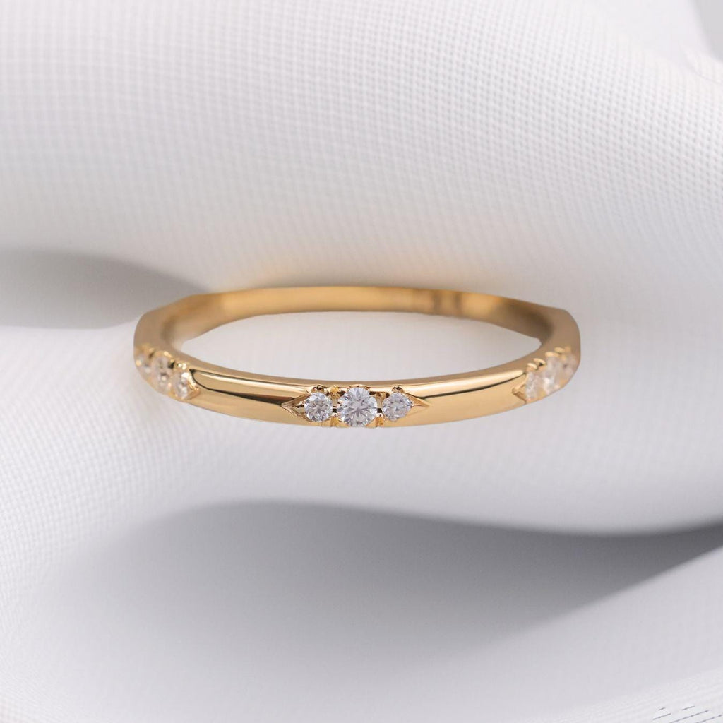 14K Gold Lab Grown Diamond Wedding Matching Band, Bridal Ring Gifts