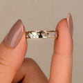 Mix Shape 14K Gold Flush set Wedding Band With Lab Grown Diamond Multi Shape Cluster Eternity Band for Her