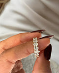Lab Grown Diamond Oval Eternity Wedding Band With 14K Solid Gold