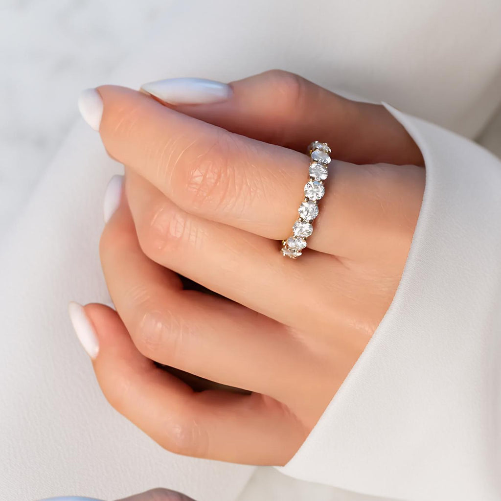 1 Carat Eternity Round Brilliant Lab Grown Diamond Band / U Shape Diamond Eternity Band