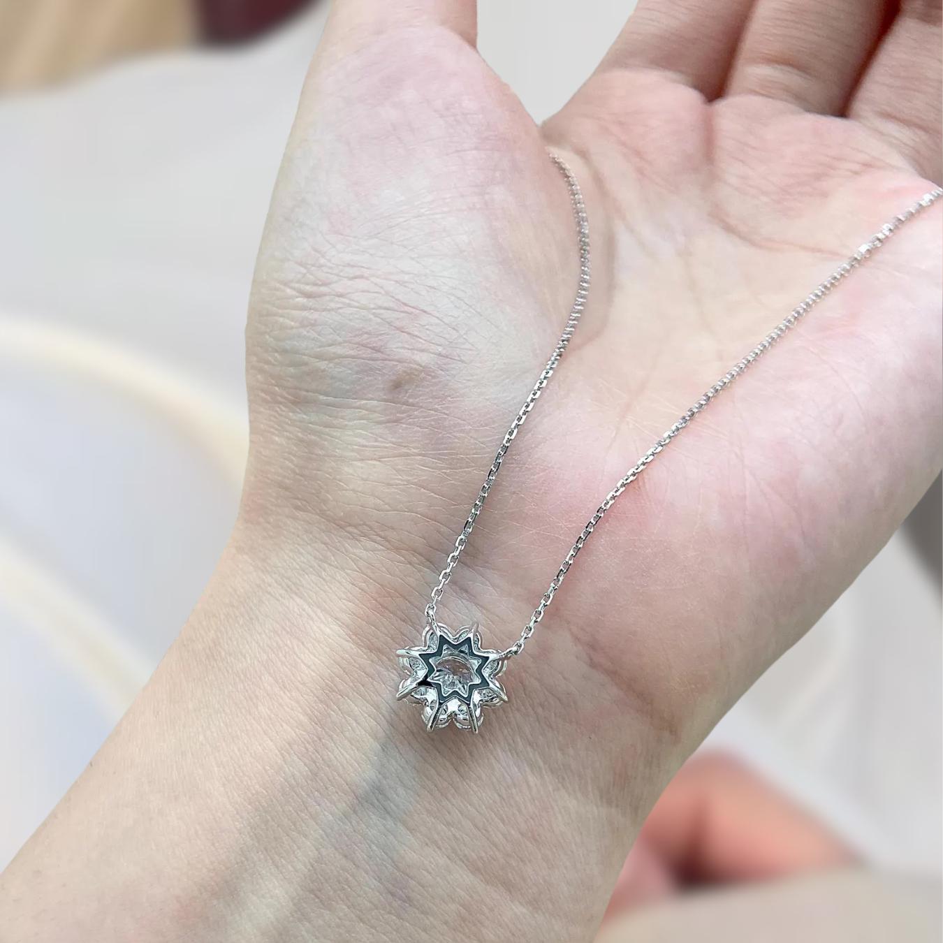 1 Carat Round Cut F VS1 Lab Grown Diamond Necklace IGI Certificate 14K Yellow Gold