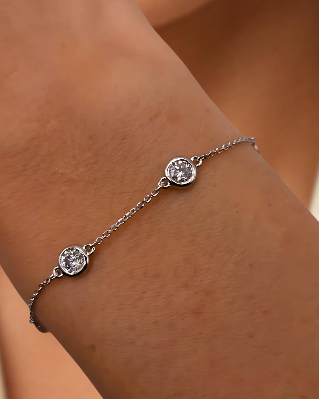 Diamond Bracelet, Dainty Bracelet, Wedding Jewelry, Gift for Girlfriend, Minimalist Gold Bracelet, Best Friend  Gift