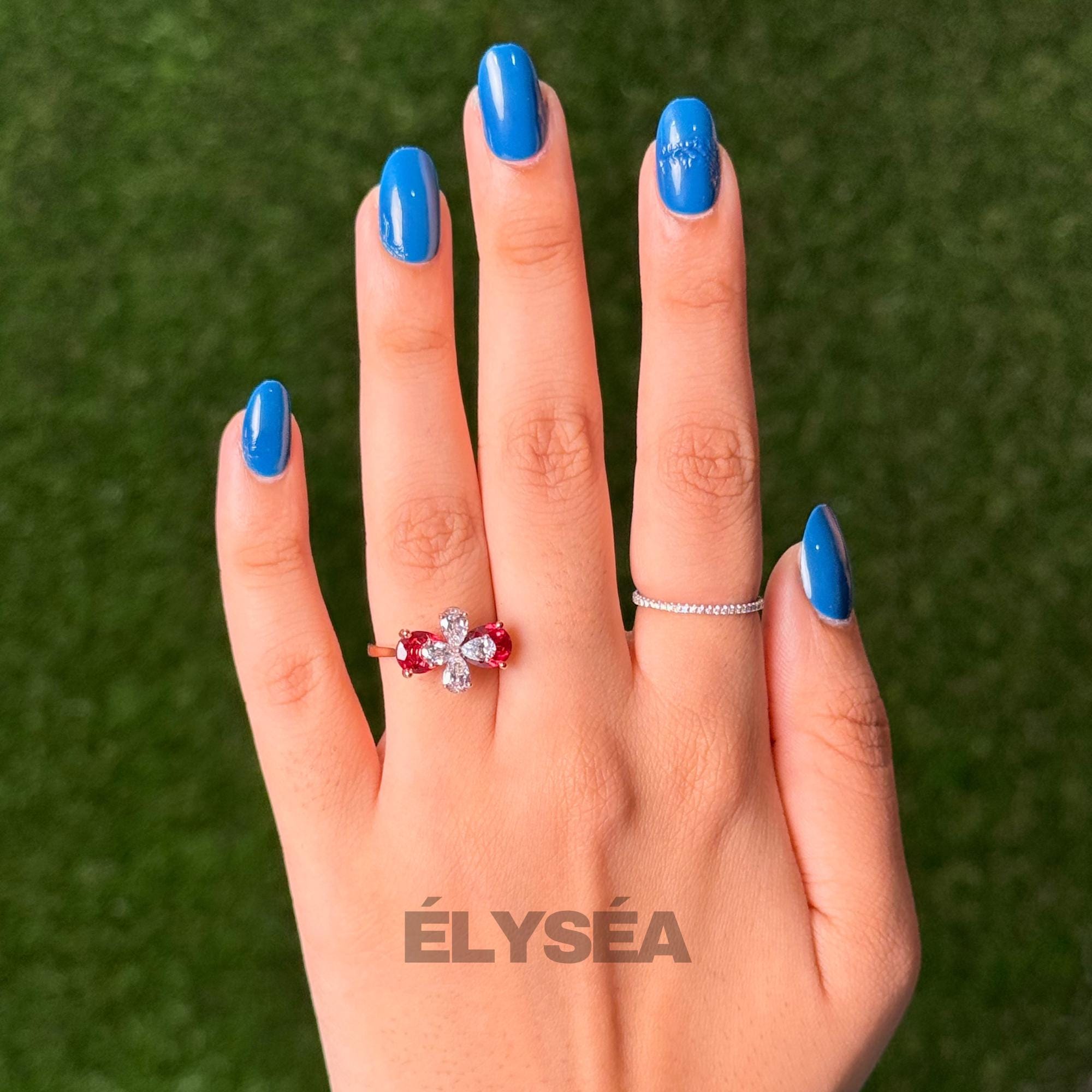 Engagement Ring 14k Solid Gold Floral Anniversary Ring Flower Ring Lab Diamond Wedding Ring Jewelry Gift for Wife Birthday July Birthstone