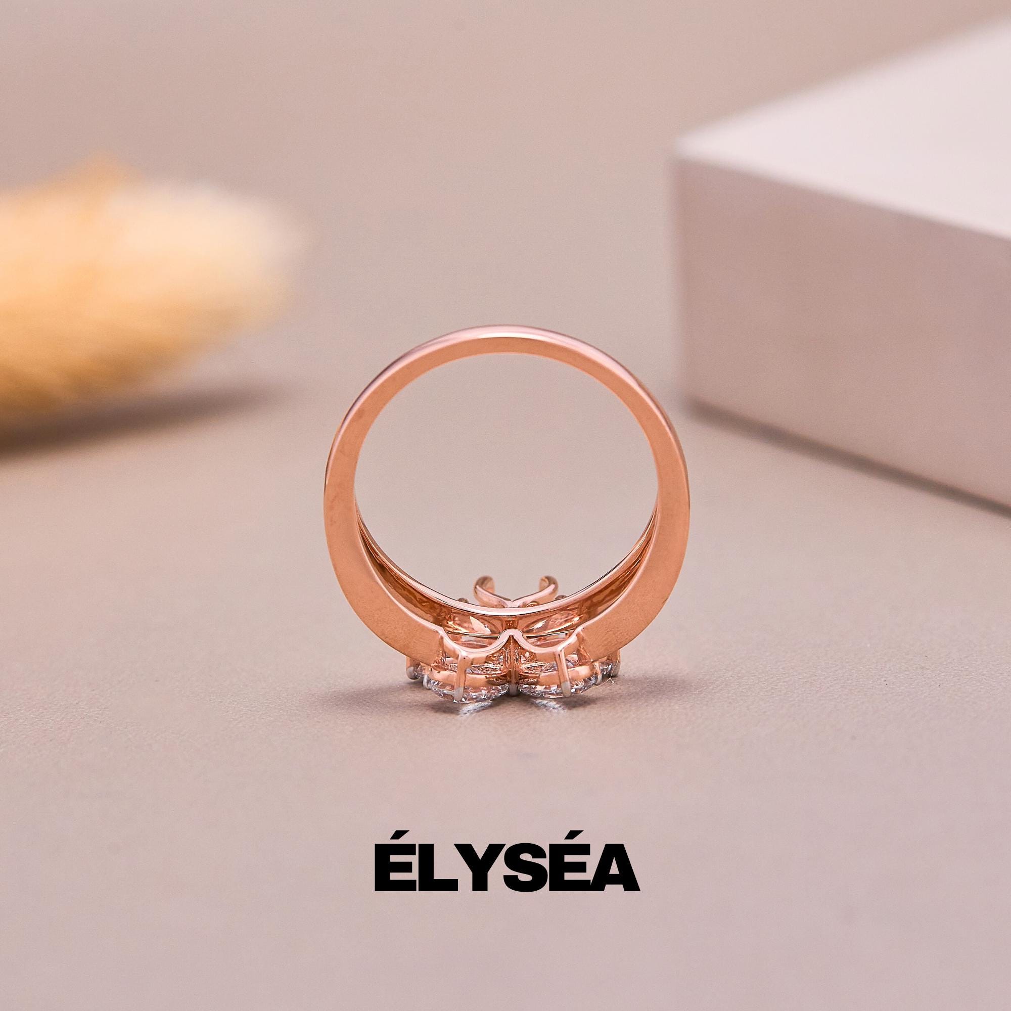 Pear Diamond Promise Ring Solitaire Pear Engagement Ring for Her Birthday Ring for Wife Simple Lab Create Diamond Ring Dainty Diamond Ring