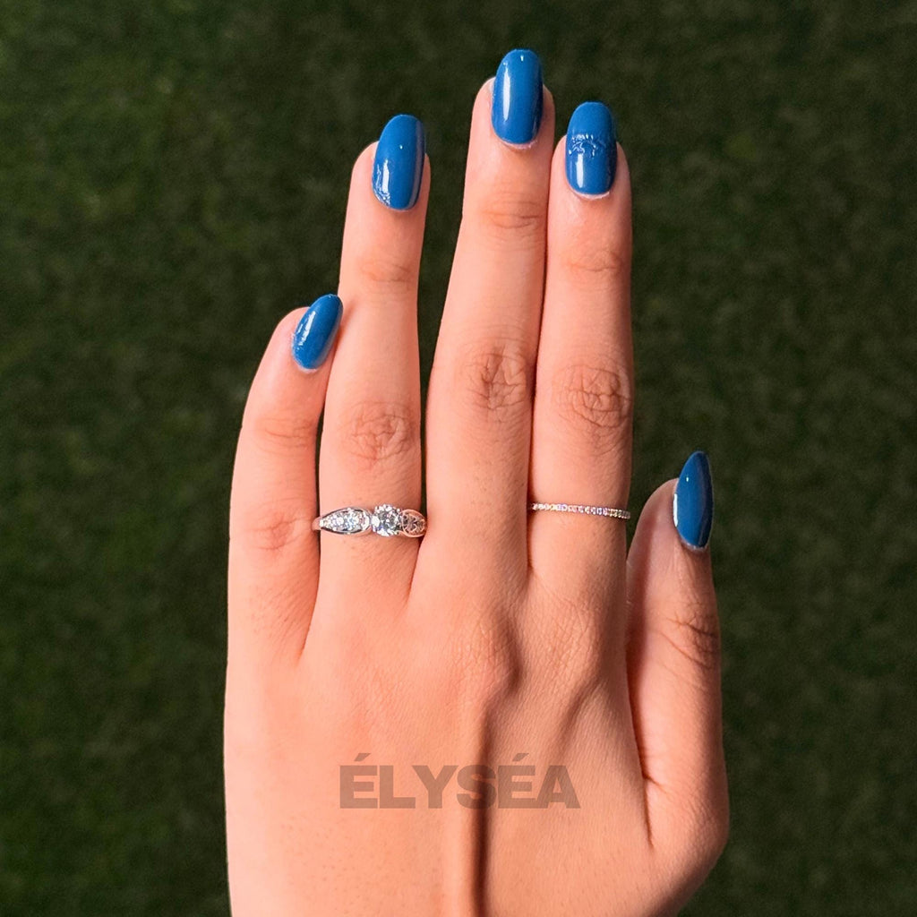 Dainty Round Lab Grown Diamond Promise Ring, Diamond Set in Prongs, Diamond Engagement Ring for Women, Ring in Yellow, White, Rose Gold
