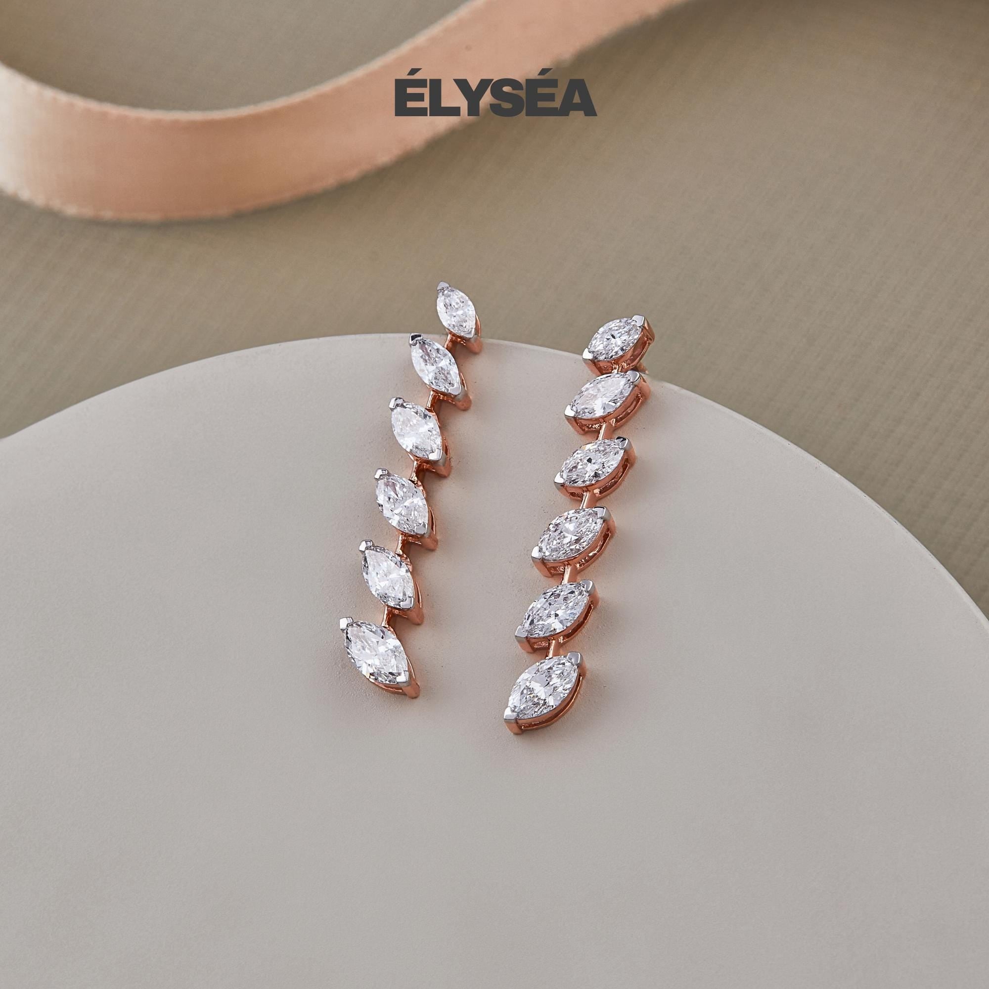 8.61Ct Lab grown Diamond Tennis Necklace, 14k White Gold Diamond Statement Necklace,  Marquise Cut  Diamond Layer Necklace for Bridal Gift