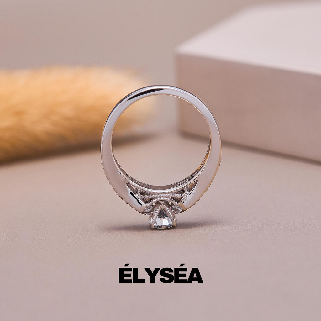 Round Cut Engagement Ring, 0.95 ctw 14k Gold Round Lab Grown Diamond Engagement Ring, Minimalist Dainty Wedding Ring, Diamond Ring