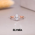 Unique Engagement Ring 0.75 ctw, 14k Gold Marquise Cut Ring with Lab Grown Diamond, Modern Solitaire Engagement Ring, Fine Jewelry for Women