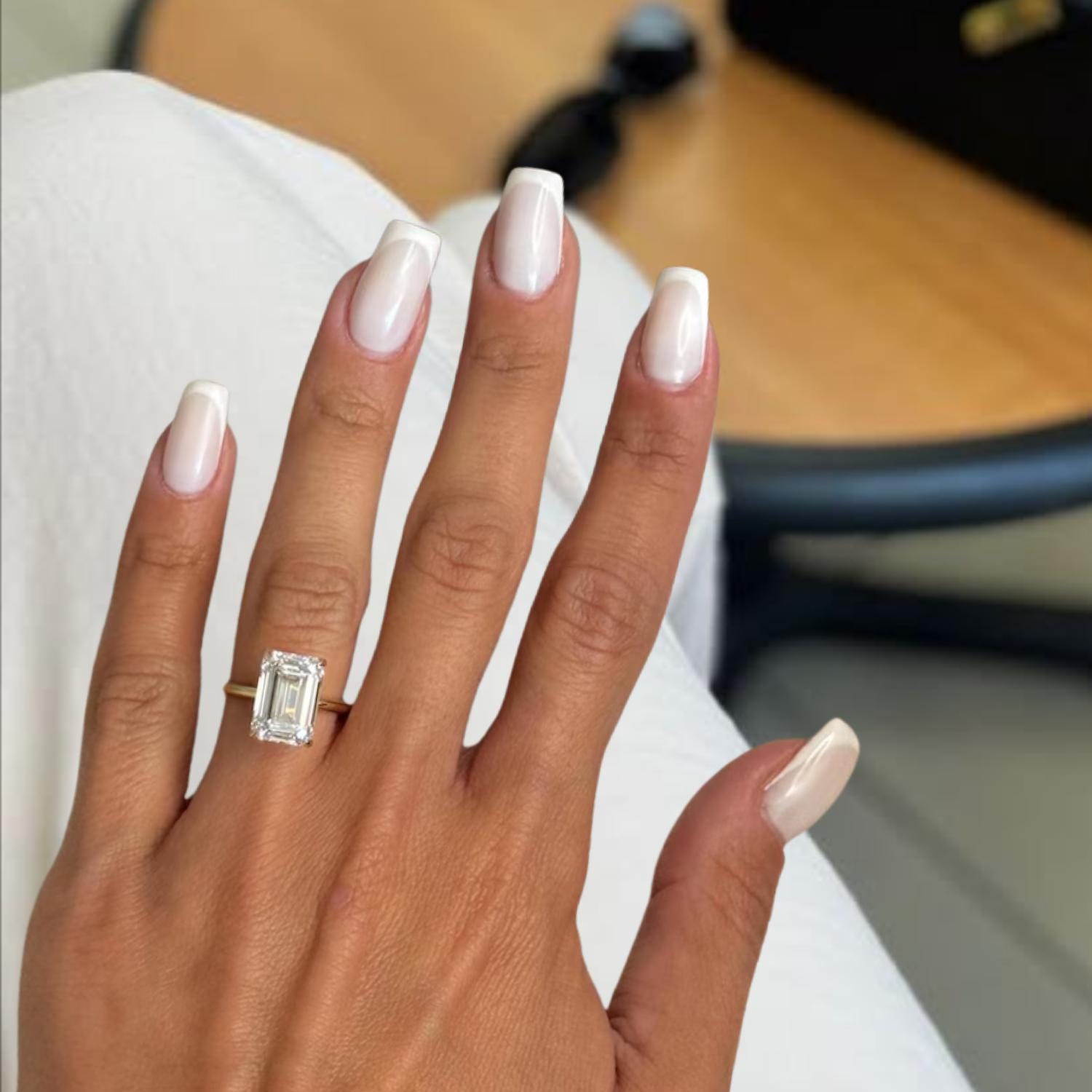 Dreamy 5.00 Carat F-VS1 Emerald Cut Lab Grown Diamond Engagement Ring